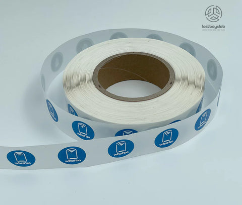 NFC tag stickers 25 mm with whatt.io logo
