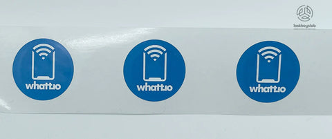 NFC tag stickers 25 mm with whatt.io logo